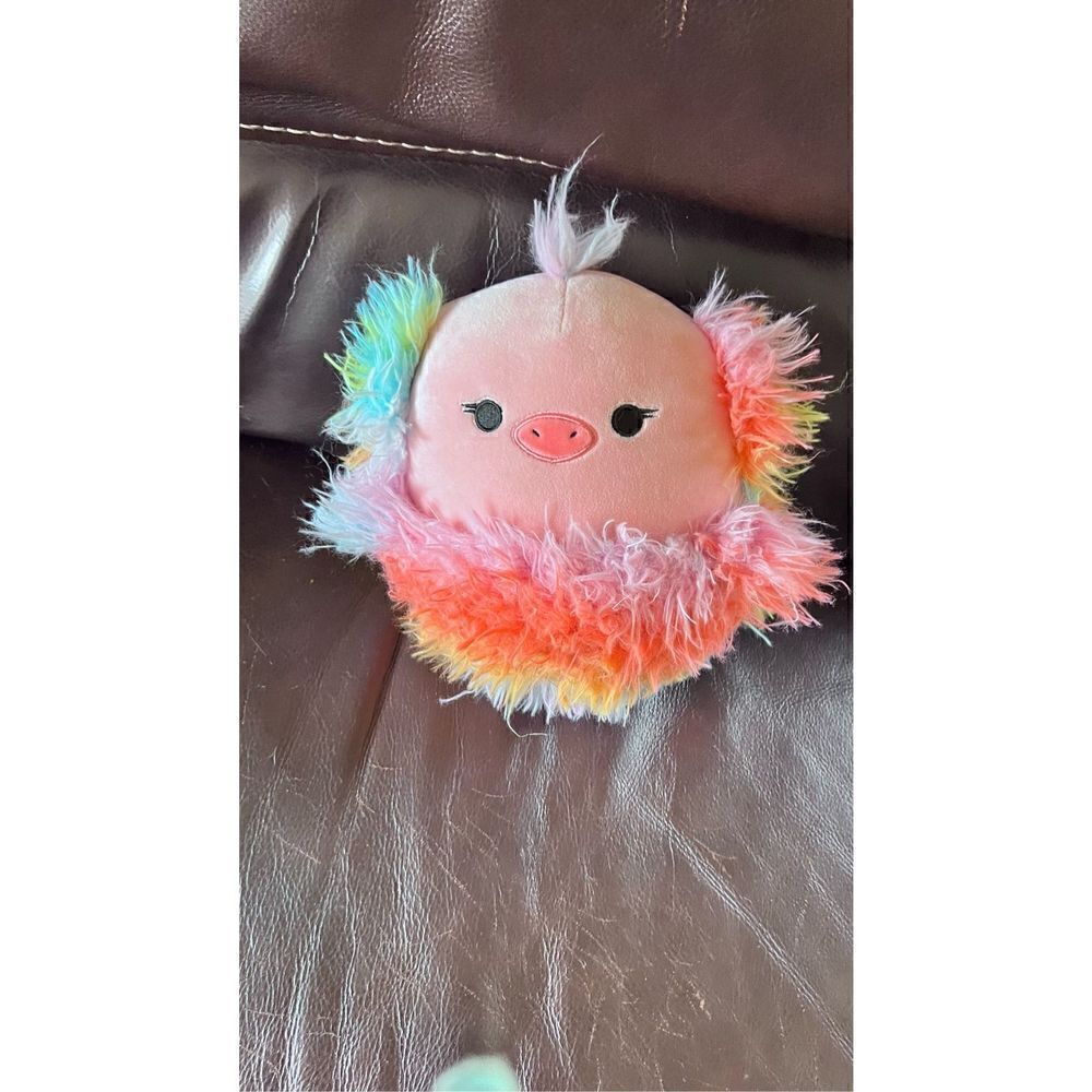 SQUISHMALLOWS ELDA THE OSTRISH PINK BIRD RAINBOW PLUS TOY